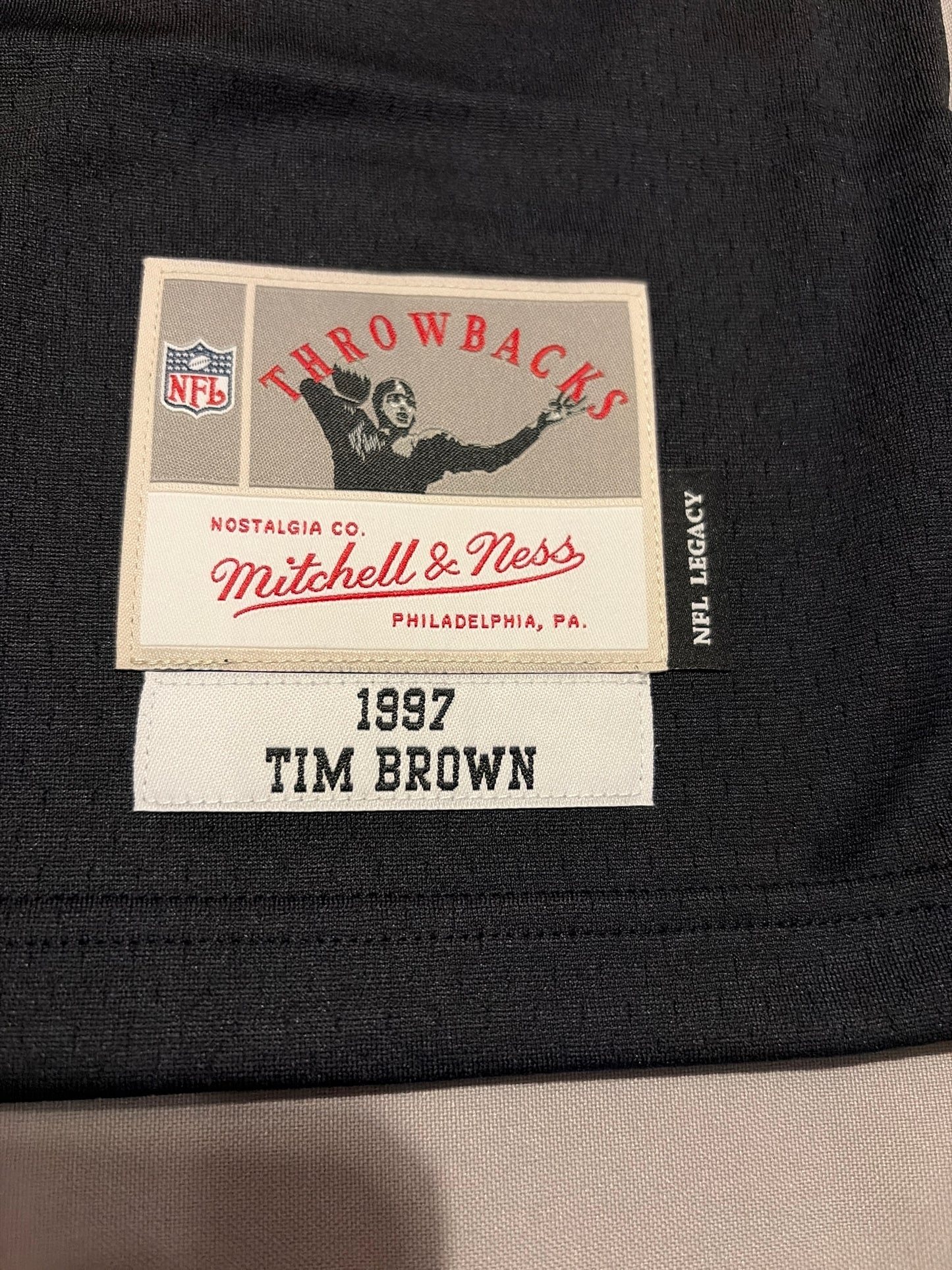 Las Vegas RAIDERS NFL  #81 Tim Brown Mitchell & Ness Men  1997 Legacy Collection Jersey