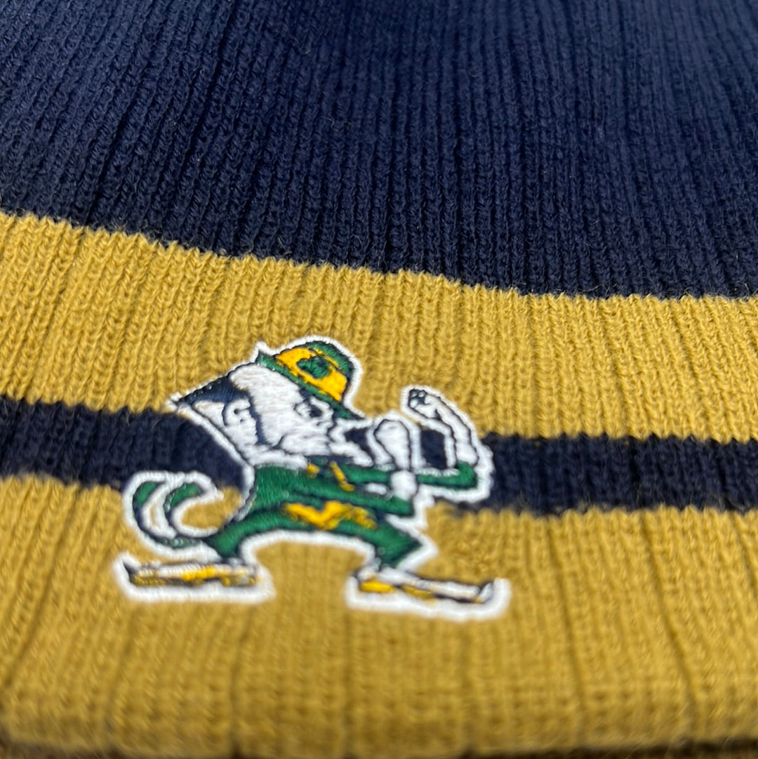 Notre Dame Fighting Irish University Striped Revesible Officially Licensed Collegiate Beanie