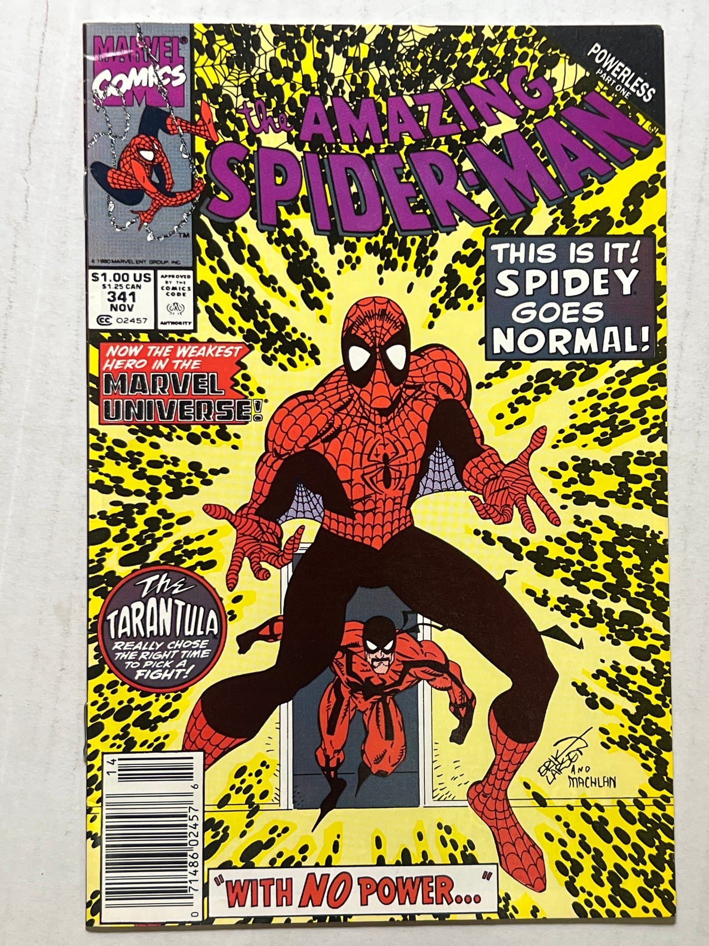The Amazing Spider-Man by Marvel Comics Group “This is It! Spider-Man Goas Normal!” #341 Nov 1980 Comic Book