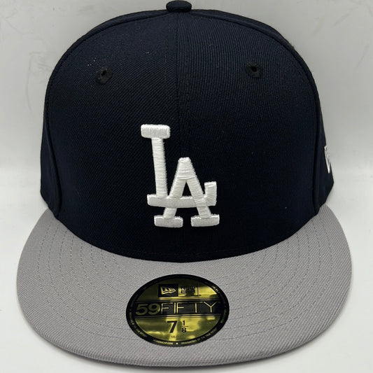 Los Angeles Dodgers MLB New Era 59Fifty Navy/ Grey Fitted Hat