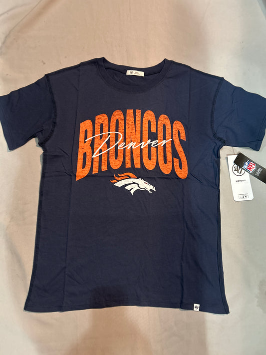 Denver Broncos NFL 47 Brand Atlas Blue Muse Sadie Tee Women