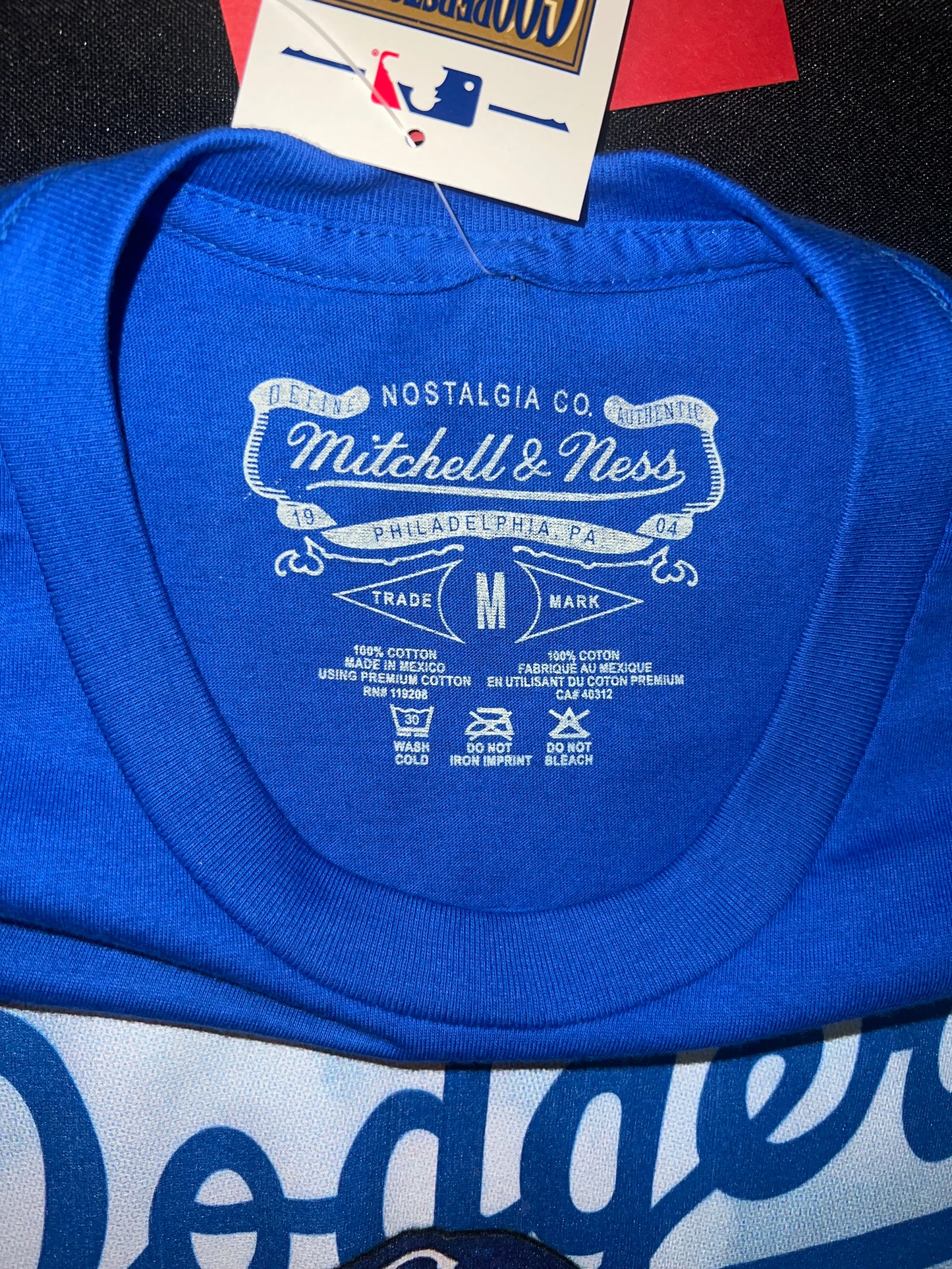 Los Angeles Dodgers MLB Collectors Collection Jackie Robinson Mitchell and Ness Cooperstown Collection T-Shirt