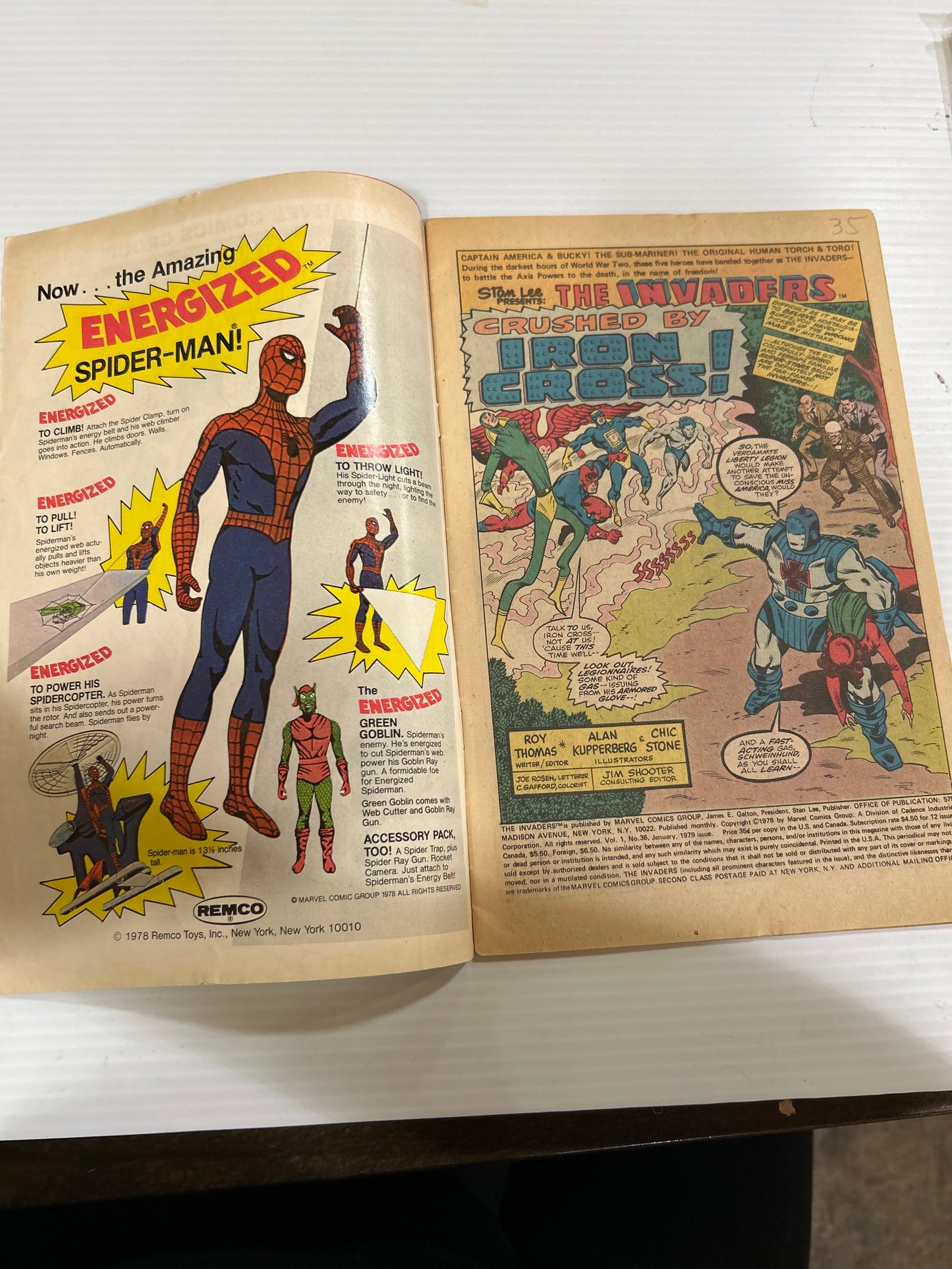 The Greatest Super Heroes of World War Two The Invaders by Marvel Comics Group #36 Jan Comic Book