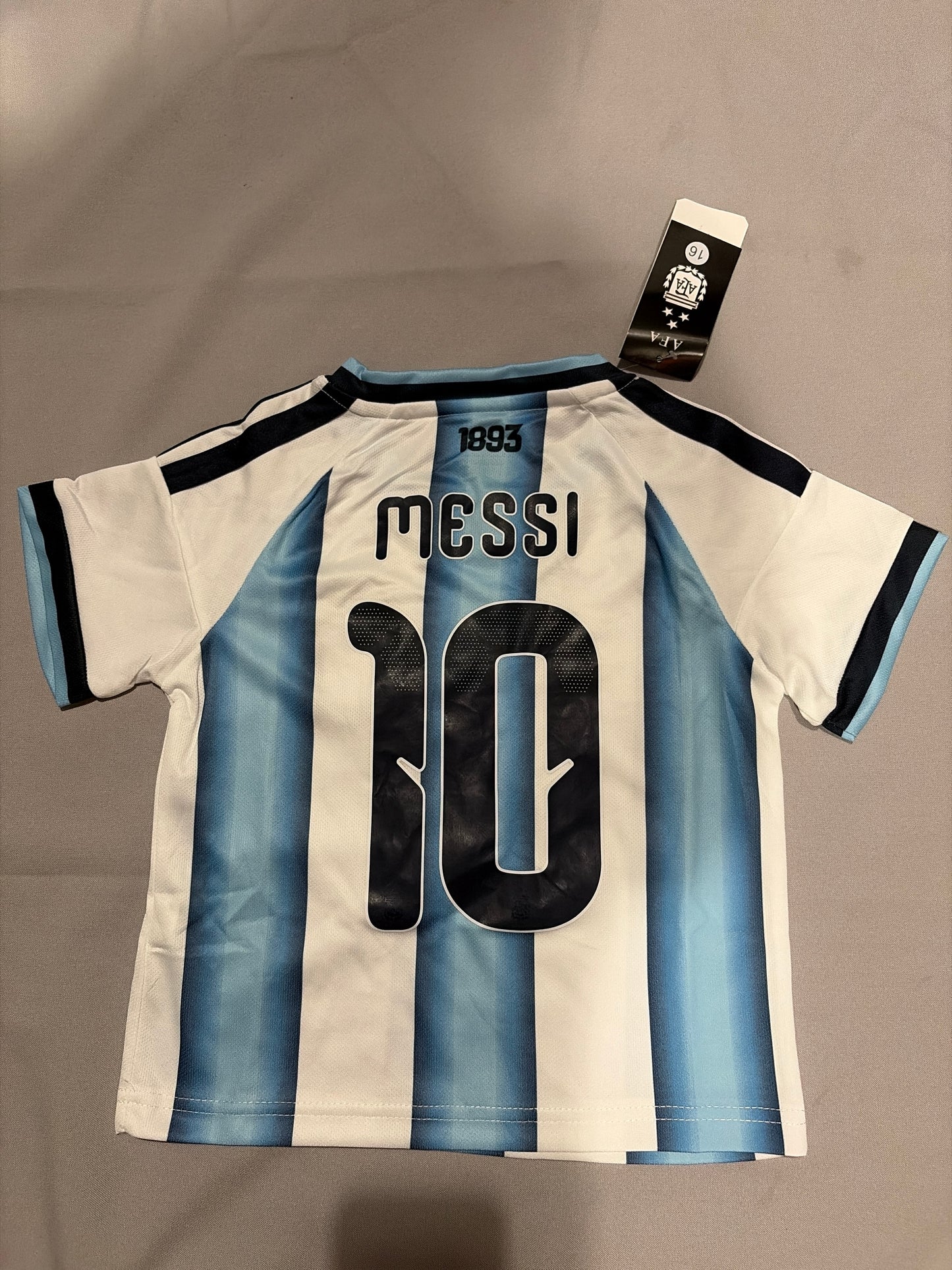 Argentina AFA Messi #10 Youth and Kids Set Jersey and Shorts