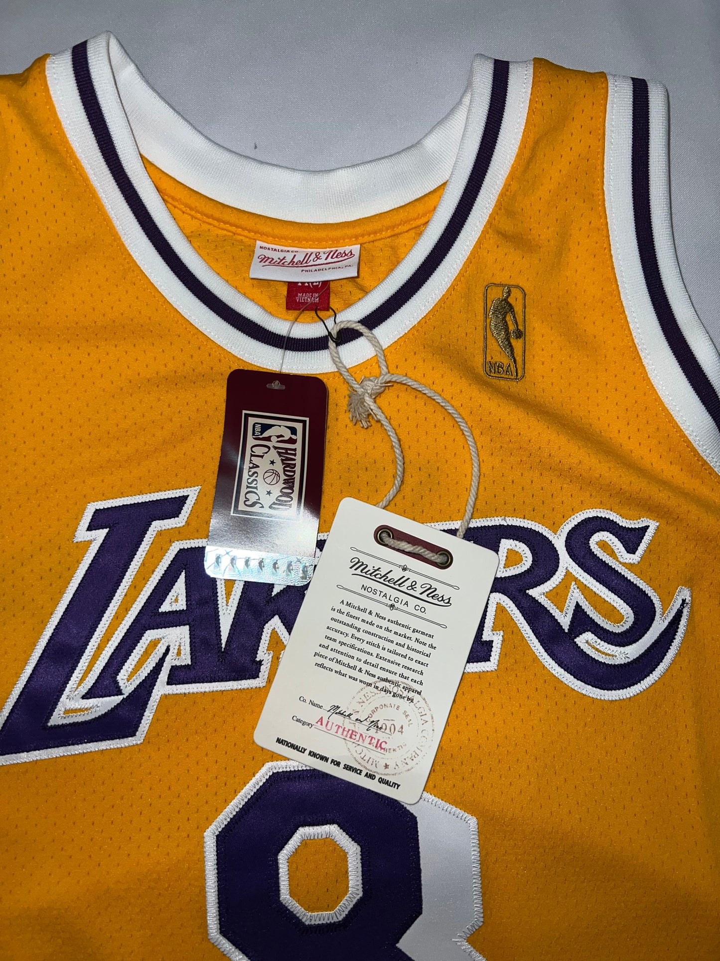 Los Angeles Lakers NBA Mitchell & Ness 1996-97 Hardwood Classics Kobe Bryant Authentic Home Jersey