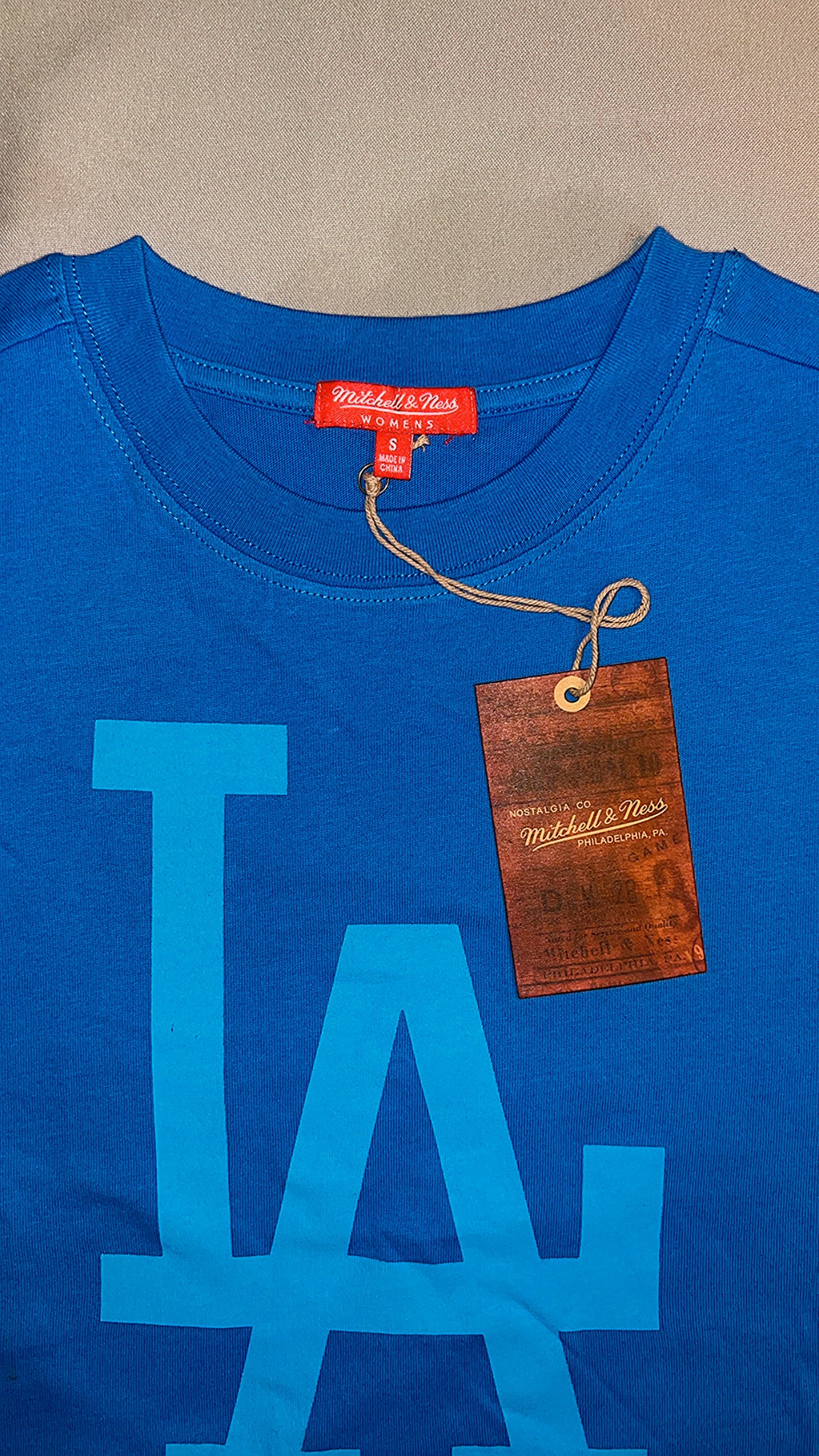 Los Angeles Dodgers MLB Mitchell & Ness Women’s Tonal Boxy Crop Tee