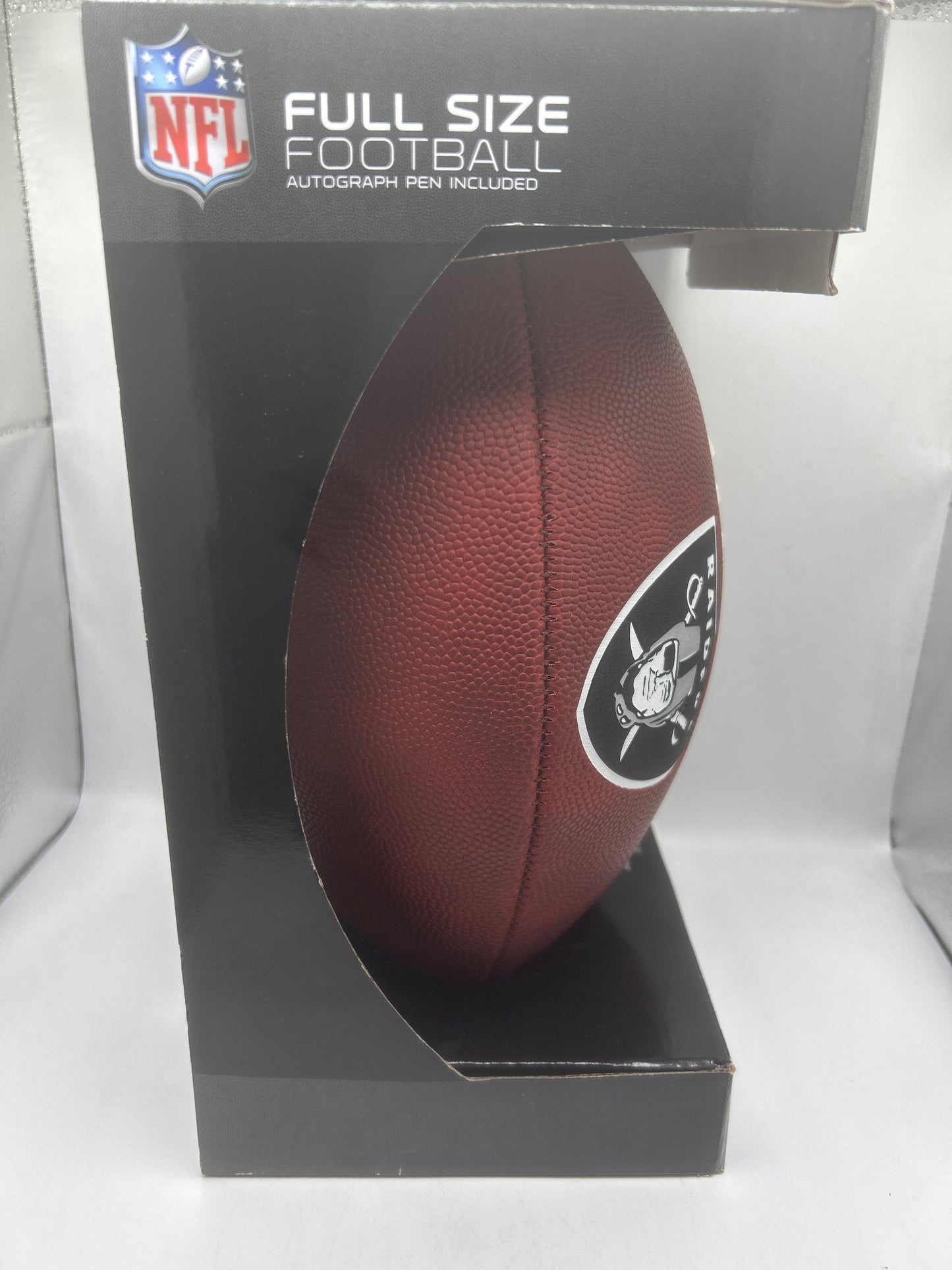 Las Vegas Raiders NFL Game Time Full Size Football with Autograph Pen Included