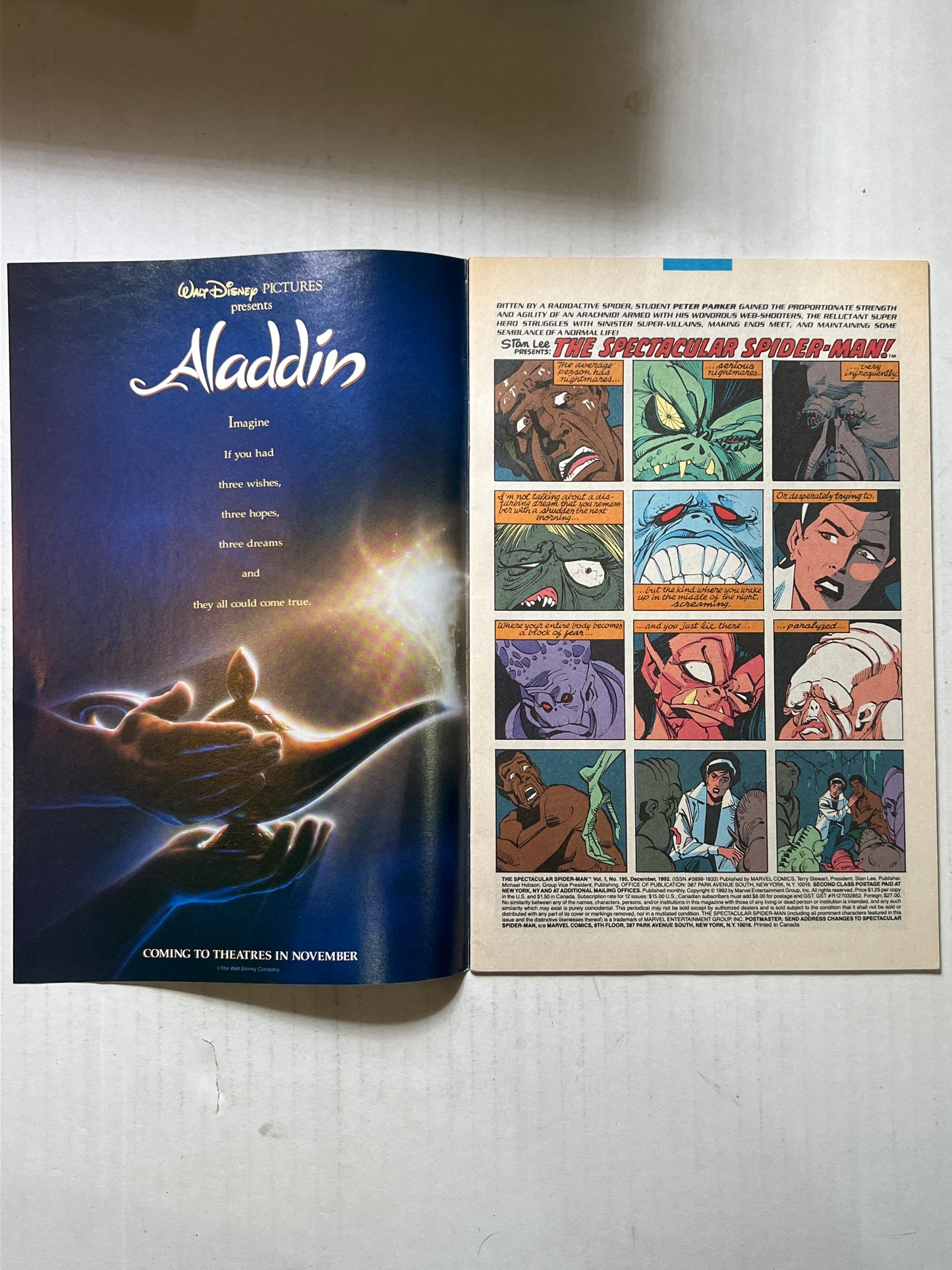 The Spectacular Spider-Man by Marvel Comics Group “The Death of Vermin!” Part 2 #195 Dec 1992 Comic Book