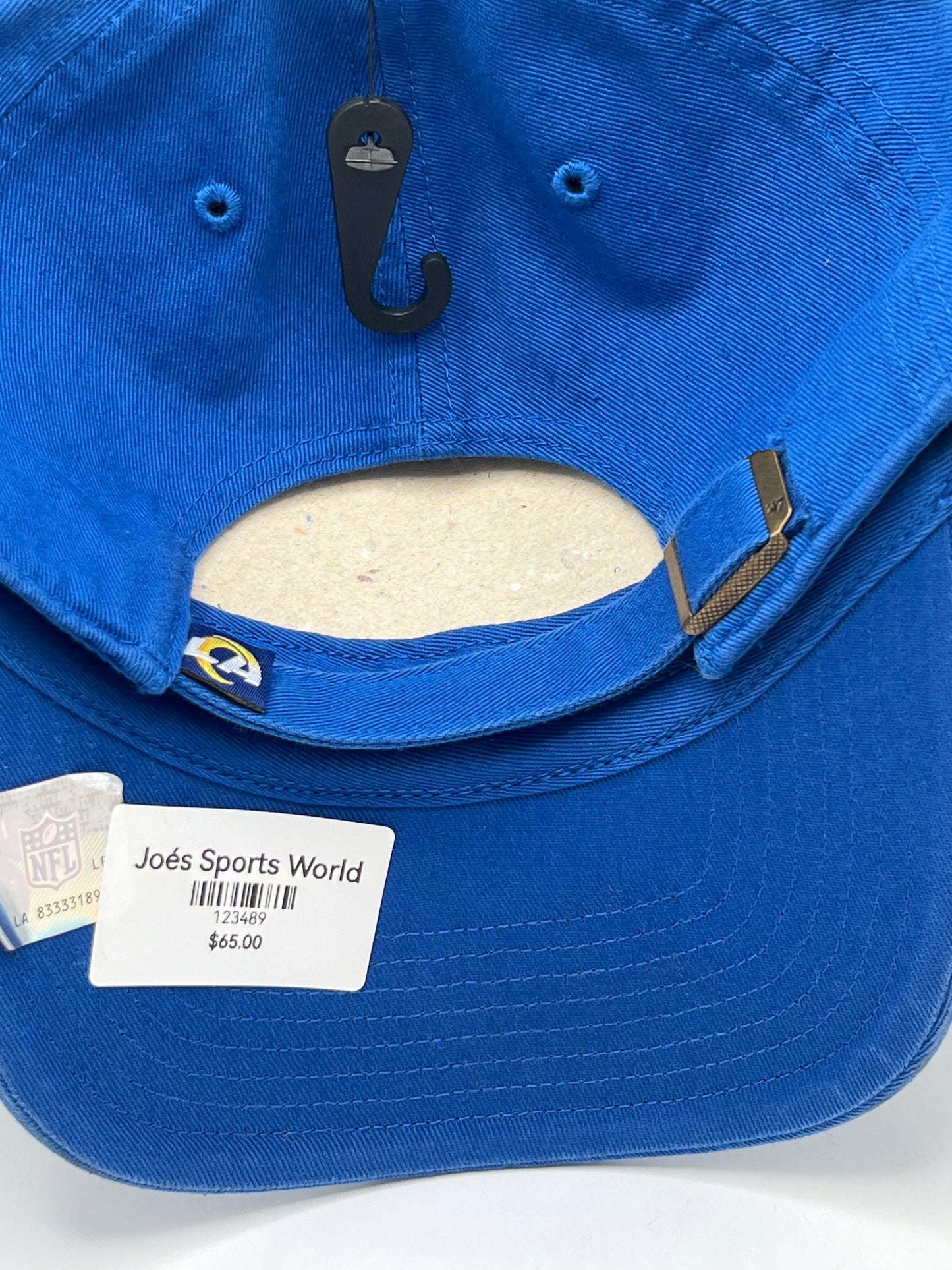 Los Angeles Rams NFL 47Clean Up Logo Bedazzle Royal Blue Adjustable Hat