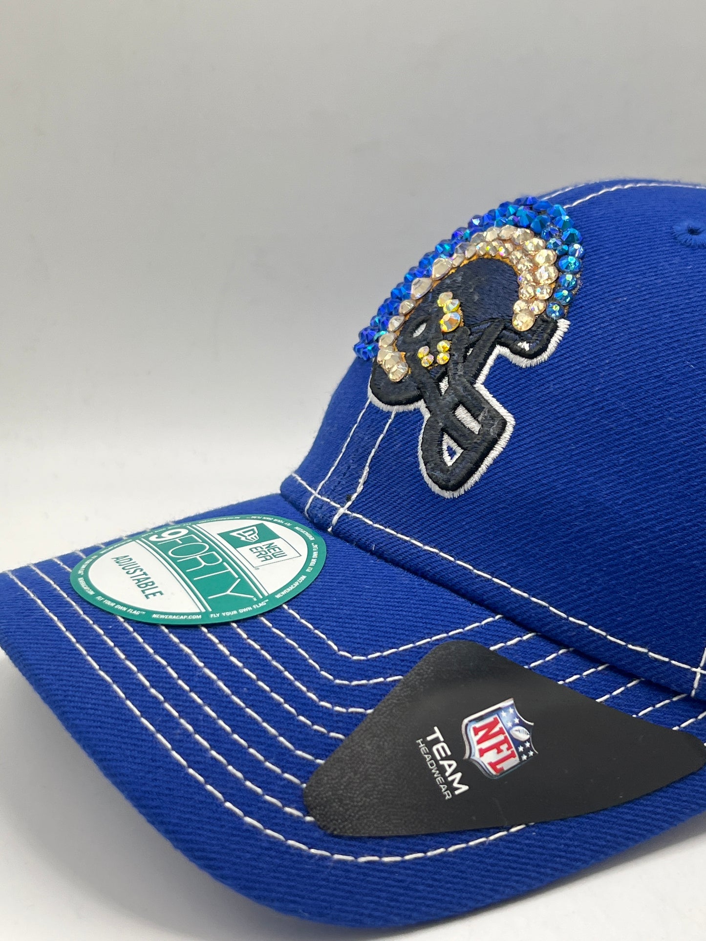 Los Angeles Rams NFL New Era 9Forty Logo Bedazzle Royal Blue Adjustable Hat