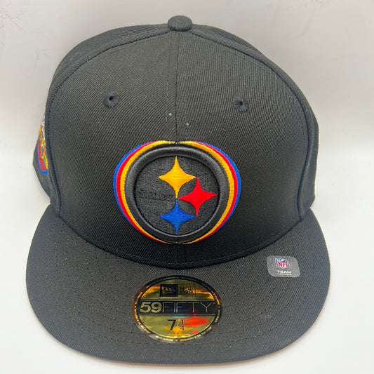 Pittsburgh Steelers NFL New Era 59Fifty Triple Outline “80 Seasons 1933-2012” Side Patch Fitted Hat