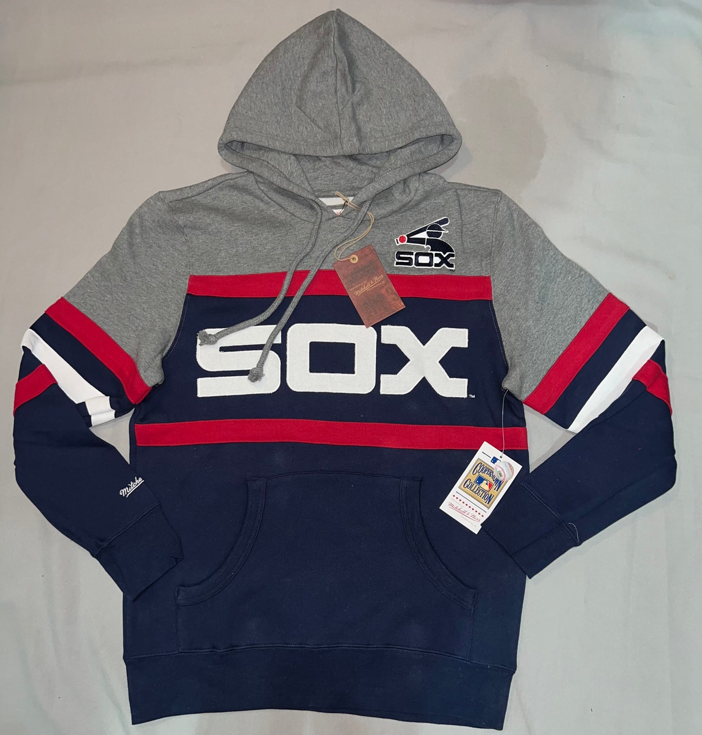 Chicago White Sox MLB Mitchell & Ness a Cooperstown Collection Headcoach Navy Hoodie