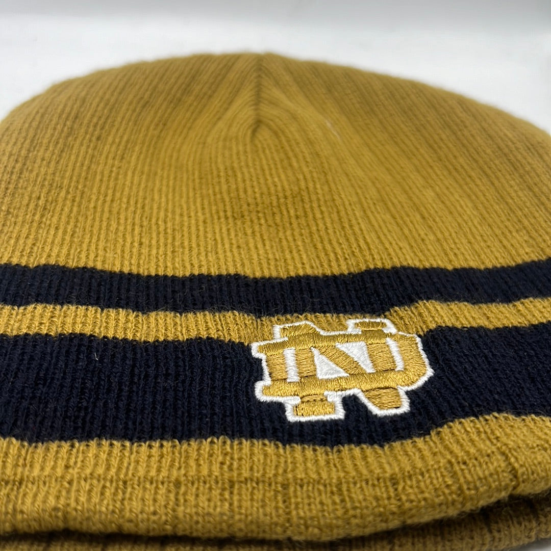 Notre Dame Fighting Irish University Striped Revesible Officially Licensed Collegiate Beanie