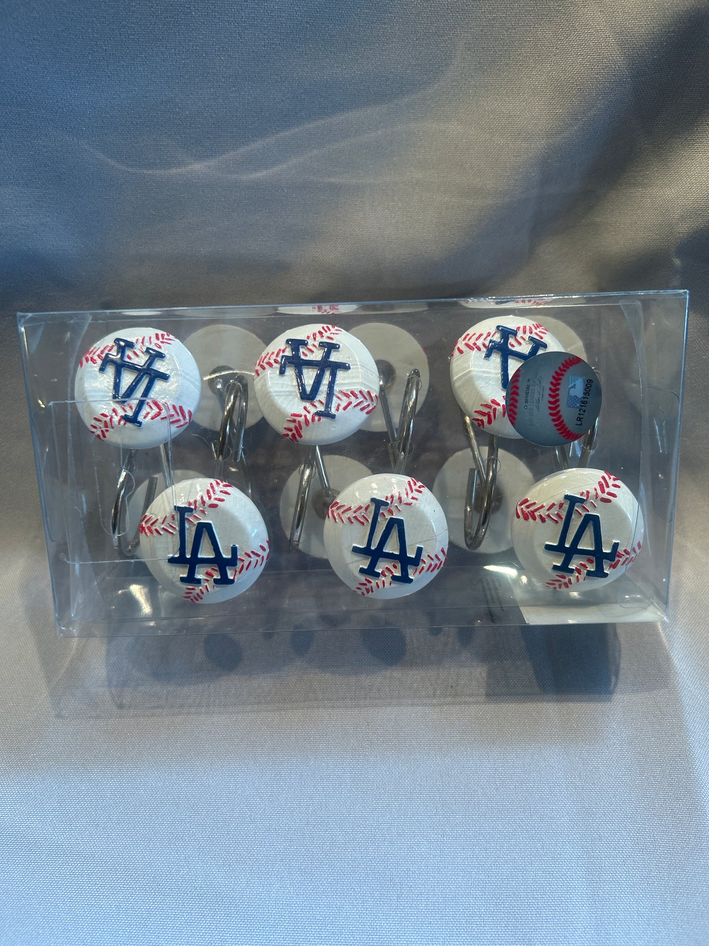 Los Angeles Dodgers MOB Baseball-Themed Shower Curtain Hooks