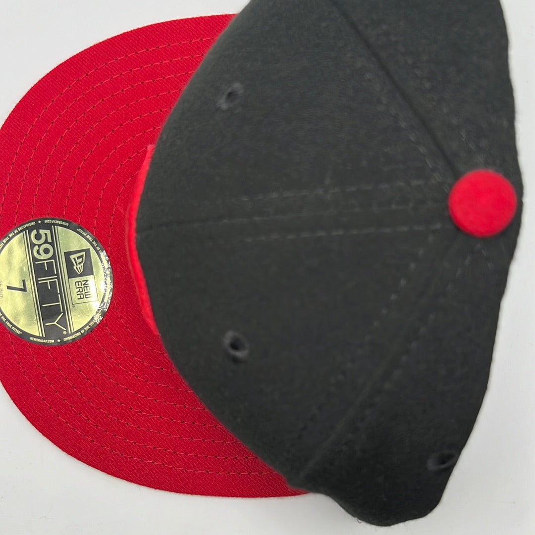 Cincinnati Reds MLB New Era 59Fifty Classic Black/Red Fitted Hat