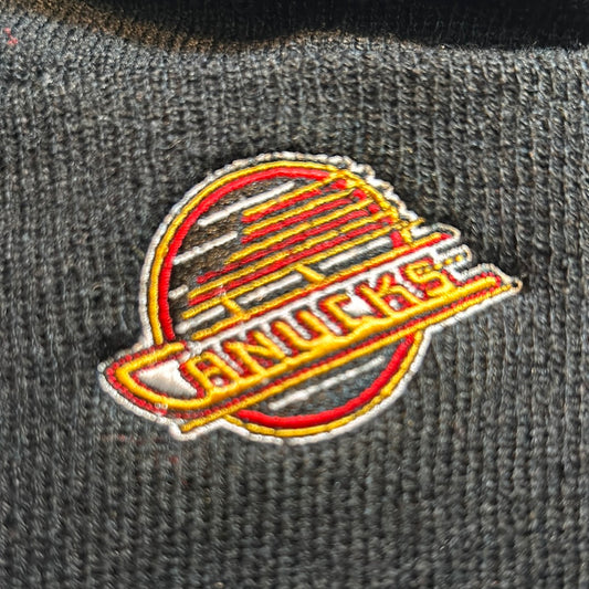 Vintage Vancouver Canucks NHL Zephyr Grafx Knit Cuffed Beanie - Black