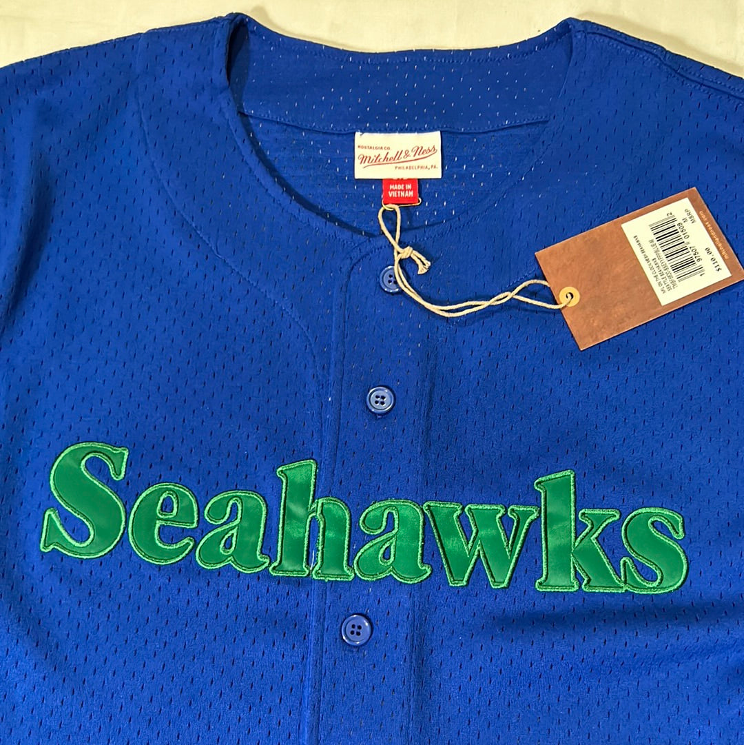 Seattle Seahawks NFL Mitchell & Ness Nostalgia Co Throwback On The Clock Mesh Men Jersey