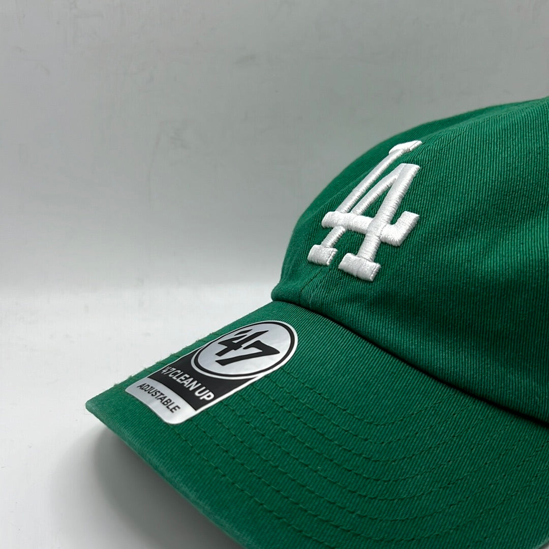 Los Angeles Dodgers MLB 47Clean Up Brand Genuine Merchandise Green Adjustable Hat