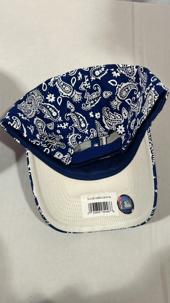 Los Angeles Dodgers MLB Genuine Merchandise Twins Enterprise Bedazzle Royal Blue Bandana Print Adjustable Hat