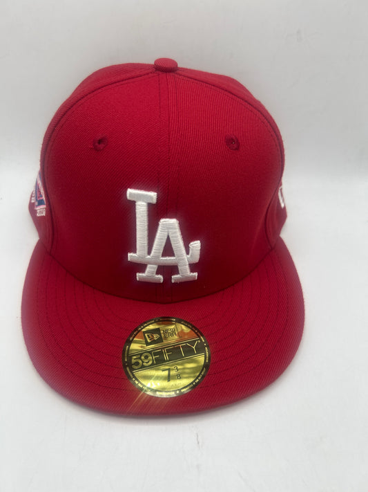 Los Angeles Dodgers Cooperstown Collection MLB 50th Anniversary 1958-2008 New Era 59Fifty Fitted Hat