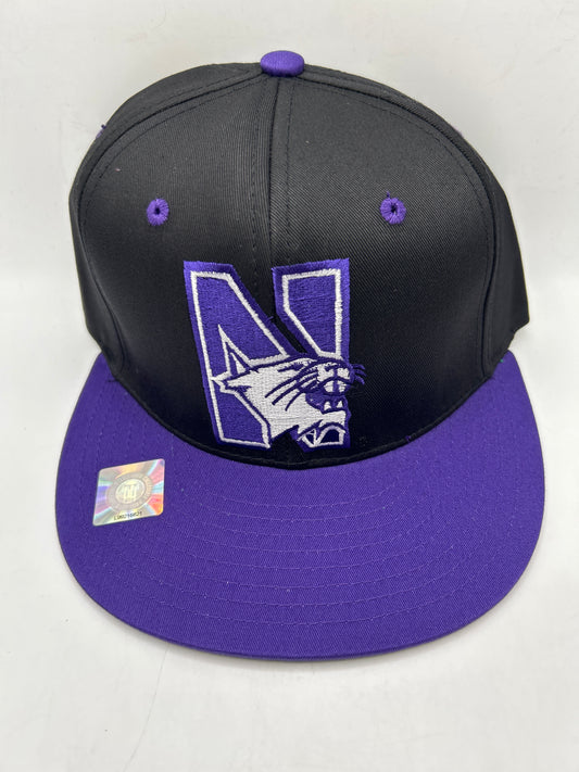 Northwestern Wildcats Officially Licensed Collegiate Vintage University Black/Purple Snapback