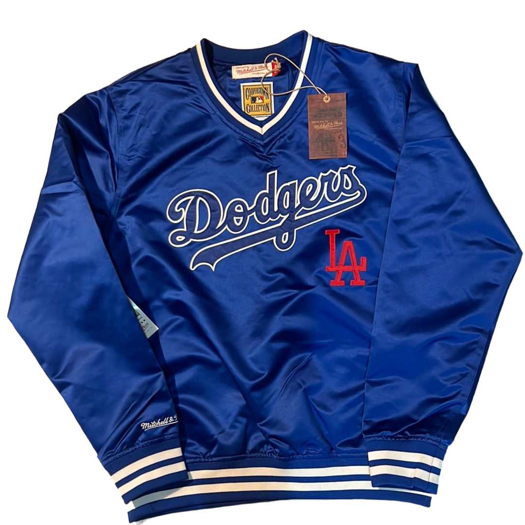 Los Angeles Dodgers MLB Mitchell & Ness Cooperstown Collection Full Count Satin Pullover