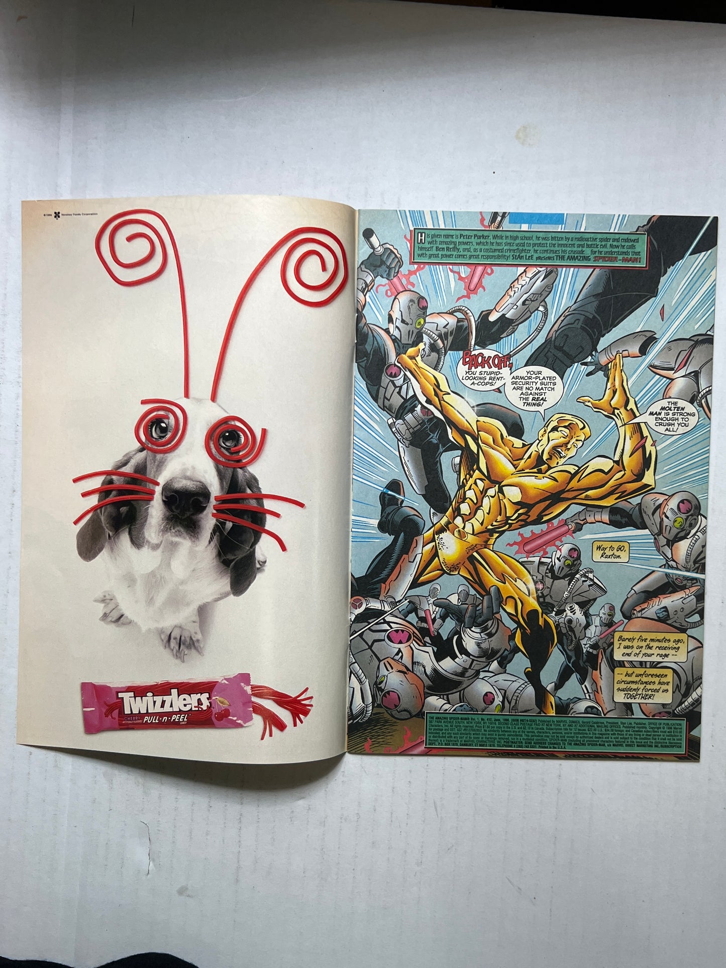 The Amazing Spider-Man by Marvel Comics Group “Blood Brothers” Part 6 of 6 #412 June 1996 Comic Book