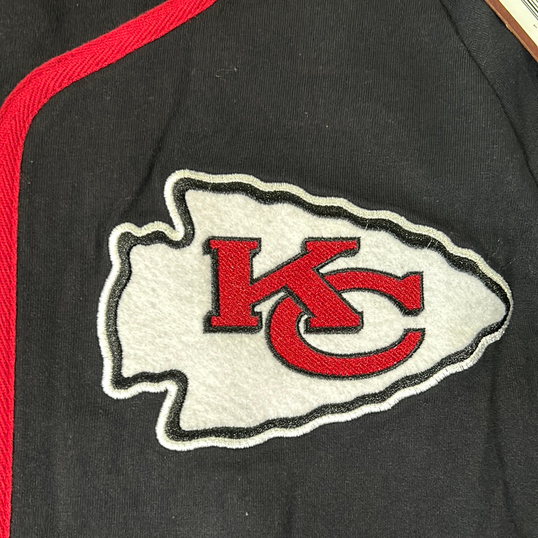 Kansas City Chiefs NFL Mitchell & Ness Nostalgia Co Throwback Cotton Fashion Front Button Up Men Jersey