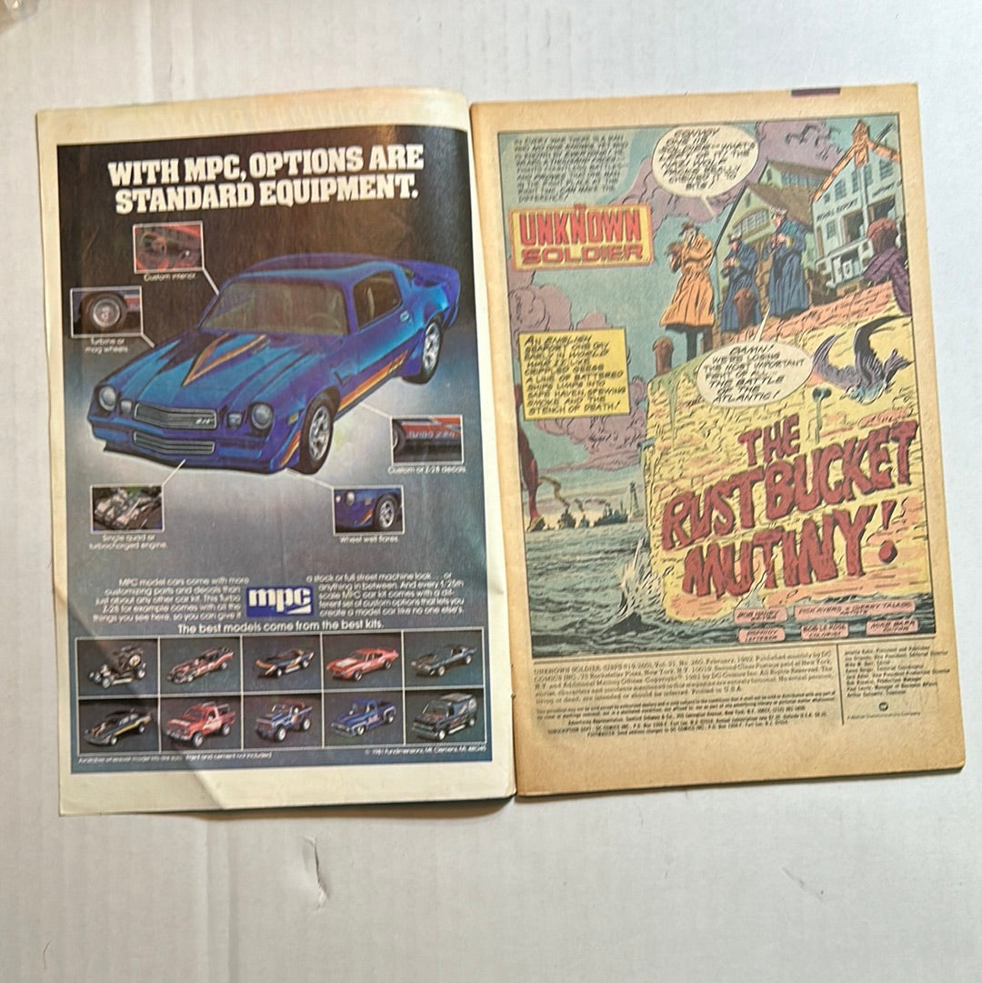 The Unknown Soldier by DC Comics “And Their Evil Twins Just Can’t Wait to Break Up the Set!” #260 Comic Book