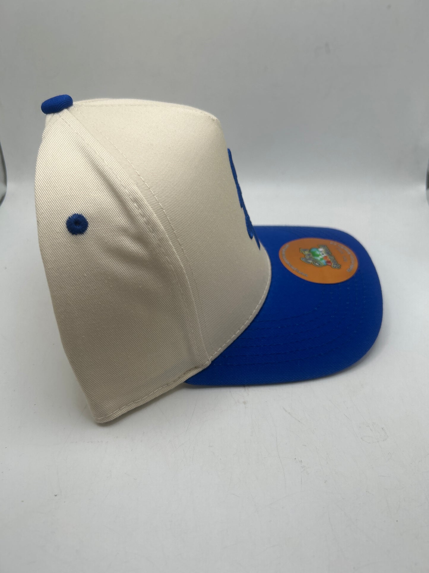 Los Angeles JSW Private Label Khaki/Royal Blue A-Frame Snapback
