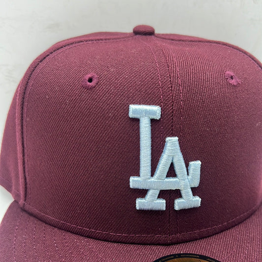 Los Angeles Dodgers MLB New Era 59Fifty Genuine Merchandise Cardinal Fitted Hat