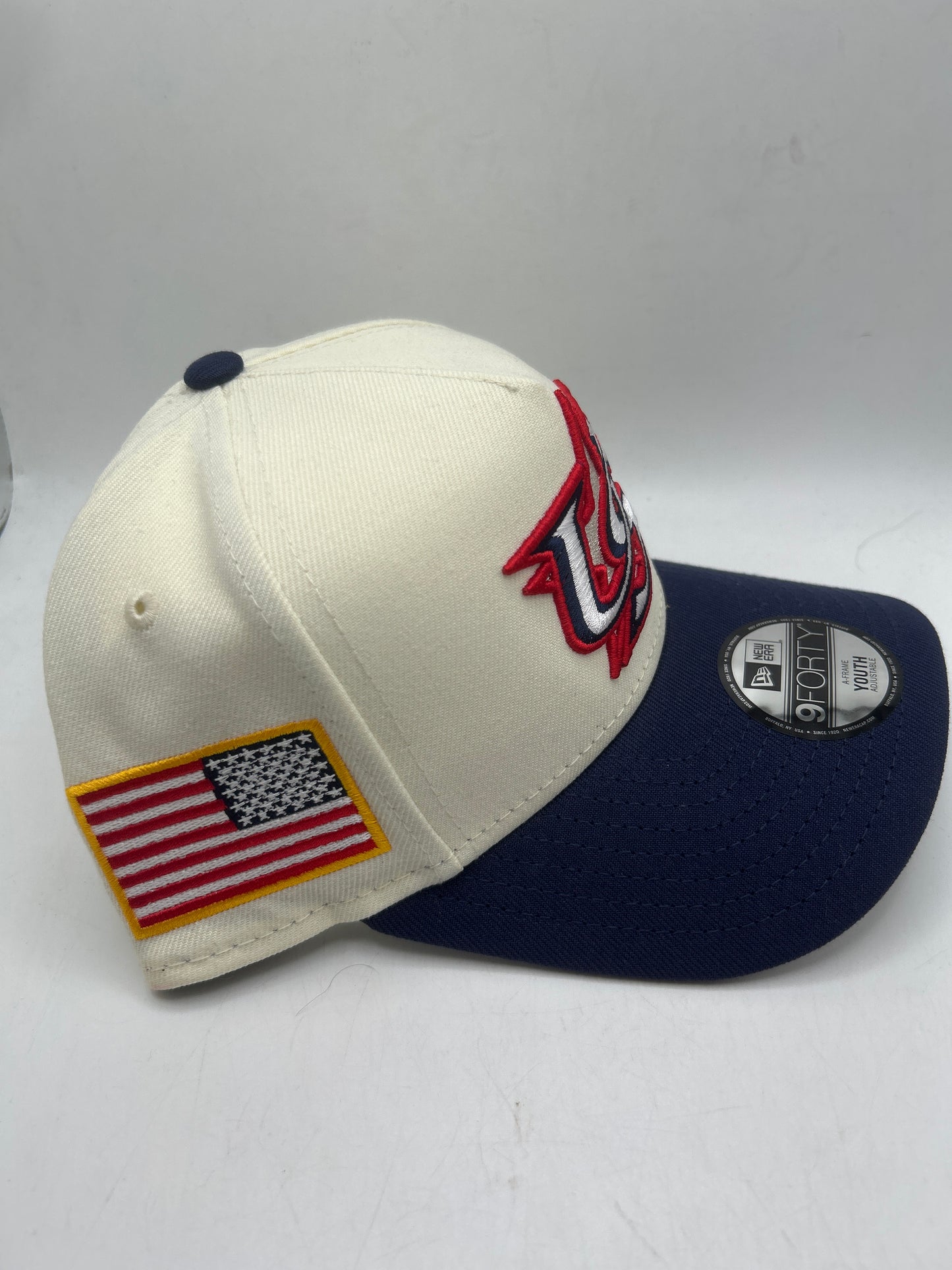 USA 2026 World Series Baseball Classic White/Navy New Era 9Fifty A-Frame Youth Adjustable Hat