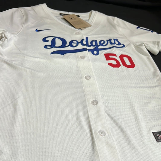 Los Angeles Dodgers MLB Genuine Merchandise #50 Mookie Betts Women's Nike Dri-FIT ADV MLB Limited Jersey