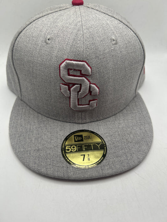 USC Trojans New Era 59Fifty Grey Fitted Hat