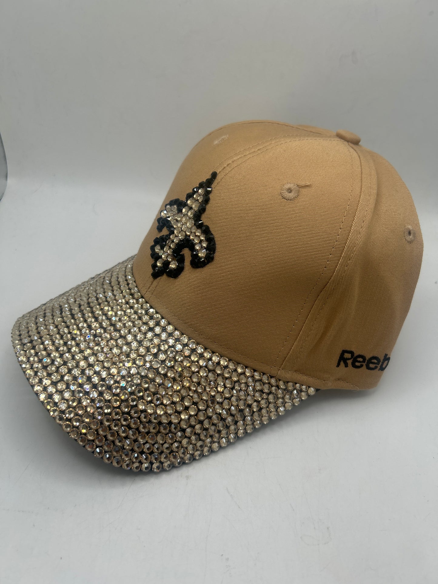 New Orleans Saints NFL Reebok Bedazzled Adjustable Hat Old Gold/Black