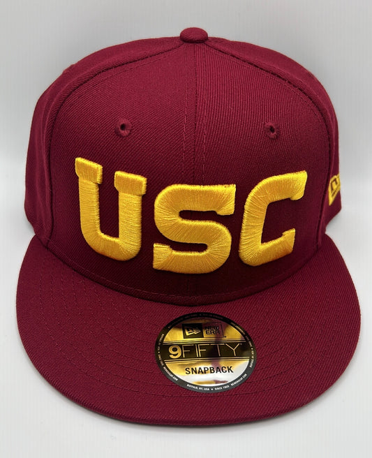 USC Trojans New Era  59Fifty Cardinal and Gold Letting Snapback