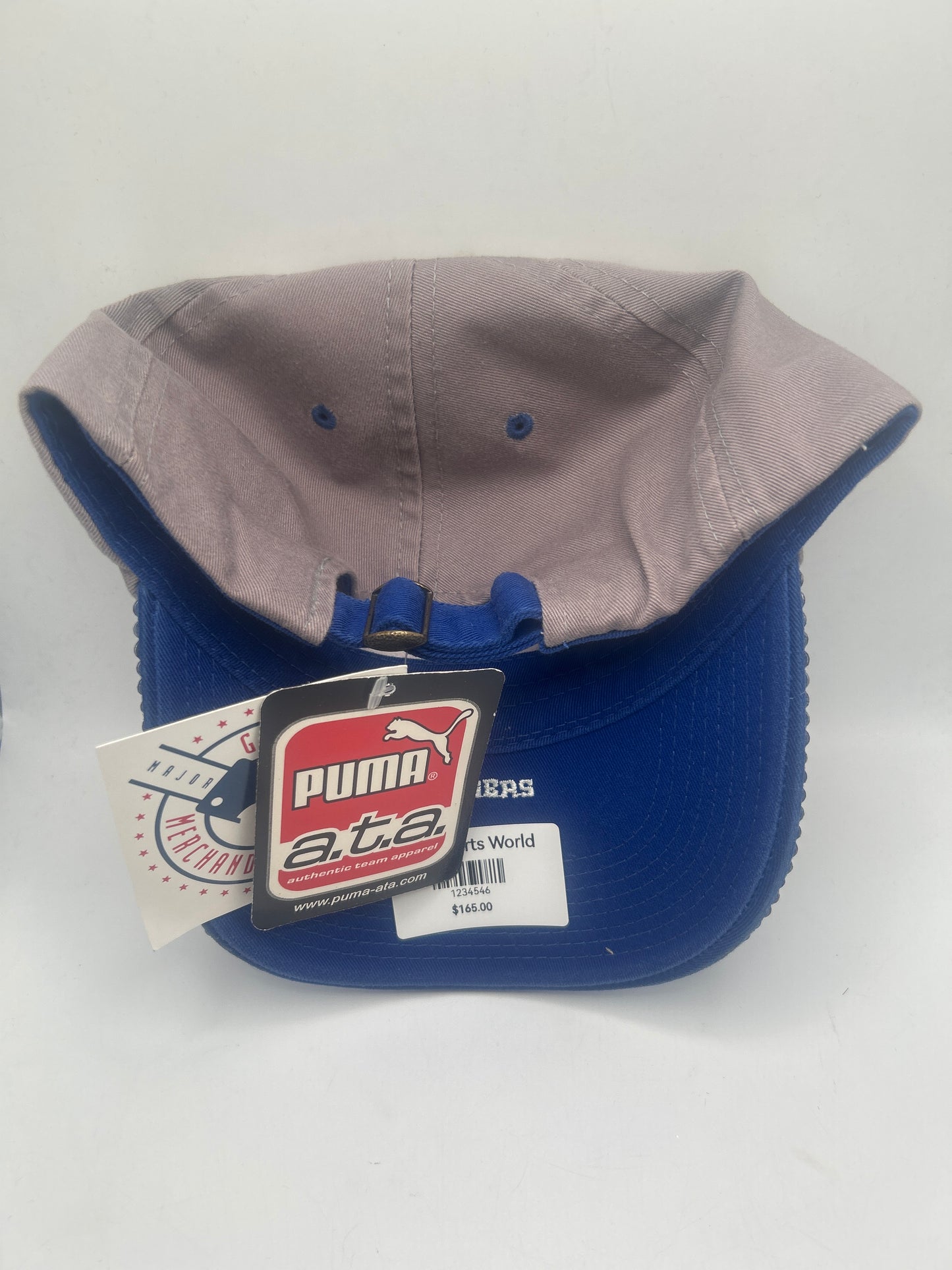 Vintage Los Angeles Dodgers MLB Puma Genuine Merchandise Grey Bedazzle Adjustable YOUTH Hat