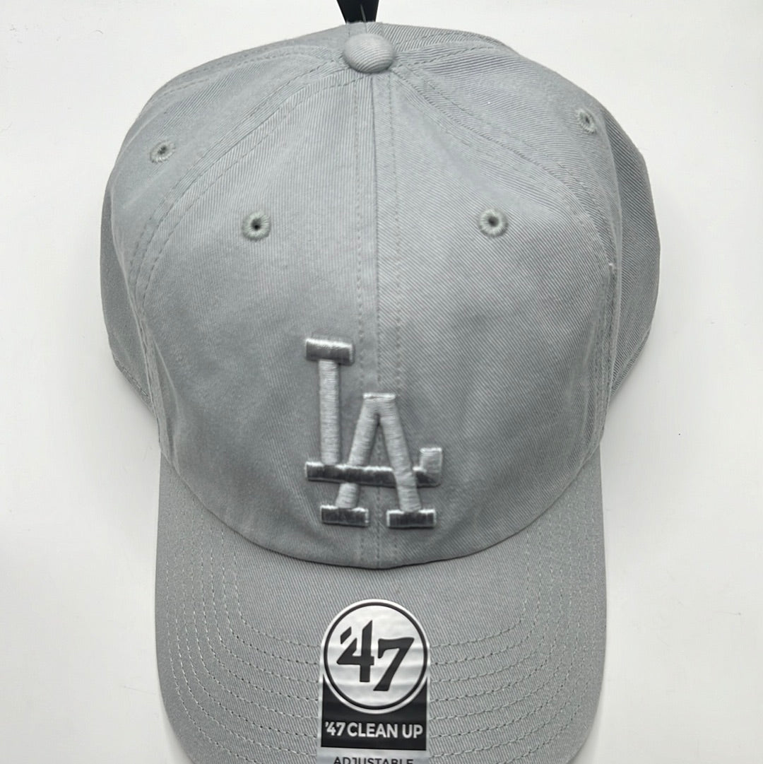 Los Angeles Dodgers MLB 47Clean Up Brand Genuine Merchandise Light Grey Adjustable Hat