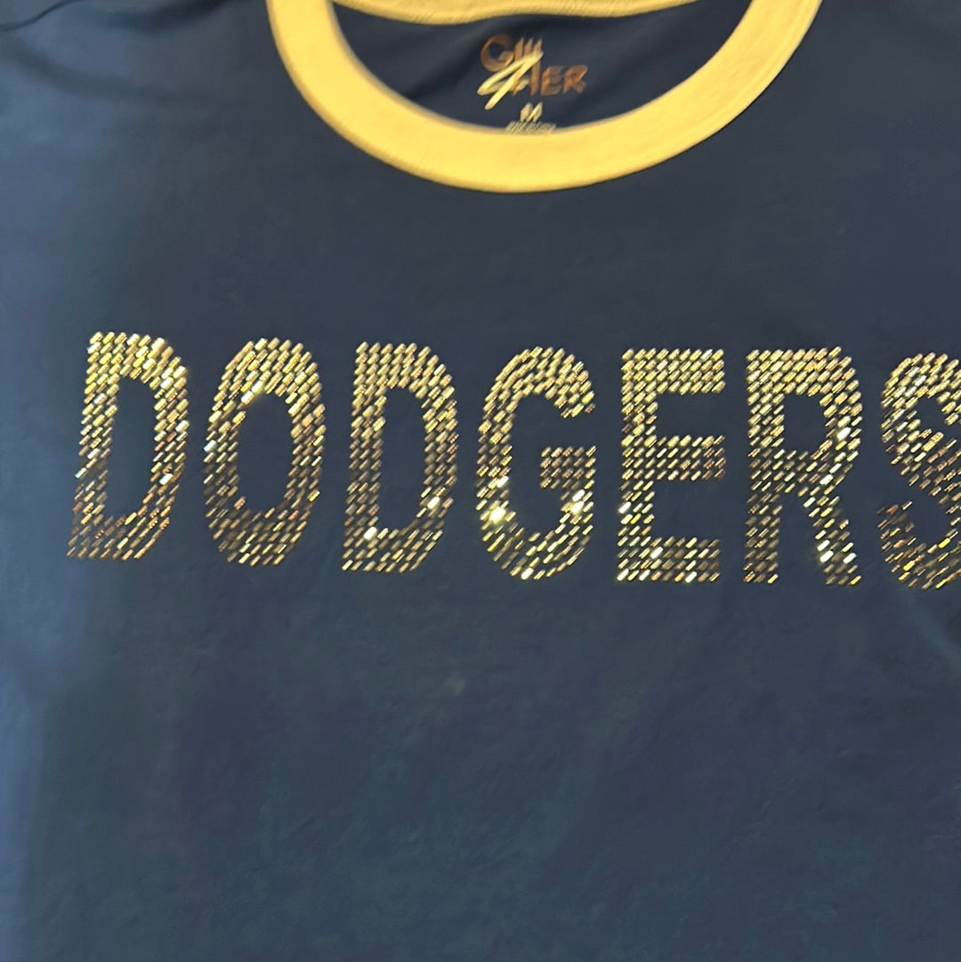 Los Angeles Dodgers MLB studded Royal Blue MVP T-Shirt