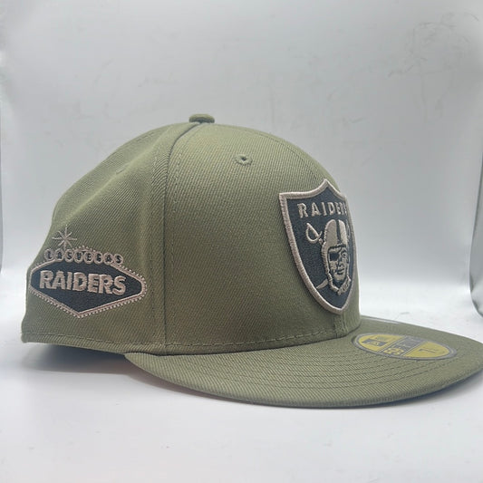 Las Vegas Raiders 59Fifty New Era Side Patch and Camouflage Visor Fitted Hat