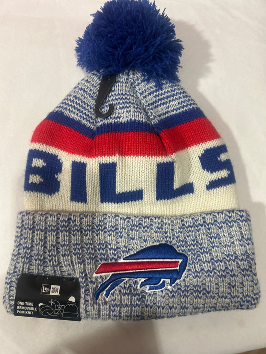Buffalo Bills NFL New Era One Time Removable Pom Knit Beanie