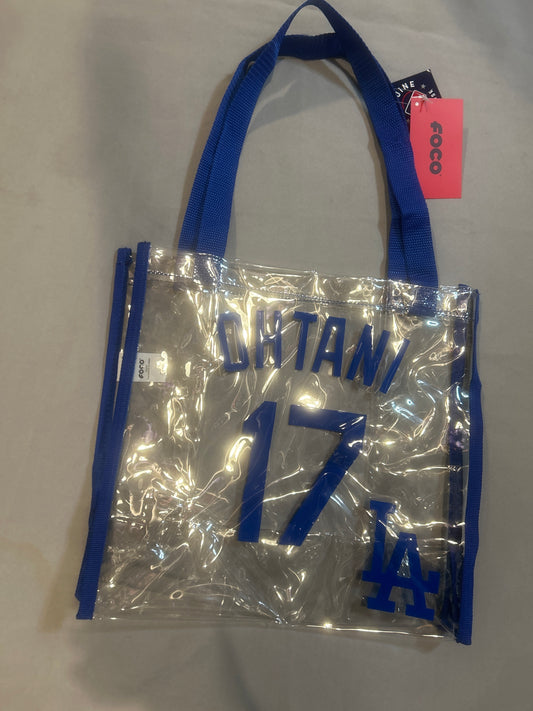 Los Angeles Dodgers MLB Genuine Merchandise Foco #17 Ohtani Clear Tote Bag 12”x12.5”