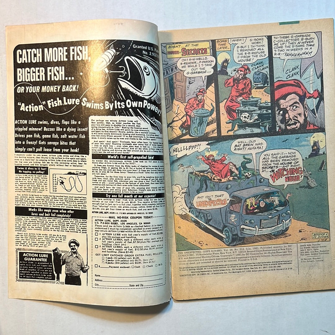 Unexpected by DC Comics “Corpses in Quicksand!” No. 212 Comic Book