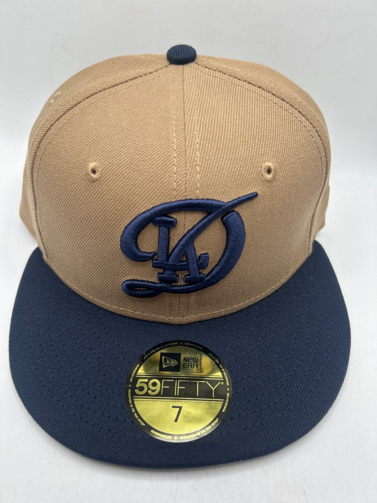 Los Angeles Dodgers MLB 2024 City Connect New Era 59Fifty Khaki/Navy Fitted Hat