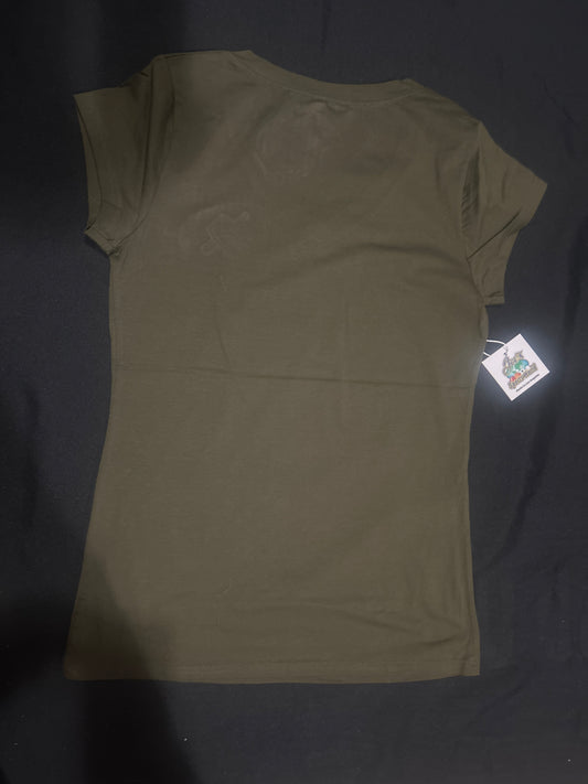 Joes Sports World “MAMA Por Siempre” Shortsleeve V-Neck T-Shirt - Olive