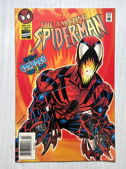 The Amazing Spider-Man by Marvel Comics Group “Web of Carnage” Part 2 of 4 #410 April 1996 Comic Book