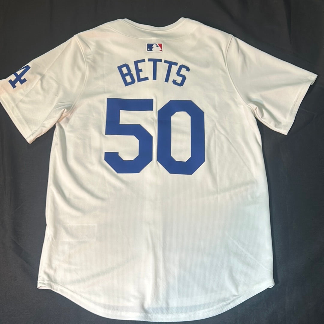 Los Angeles Dodgers MLB Genuine Merchandise #50 BETTS Men Jersey - White Los Angeles Dodgers Men Jersey