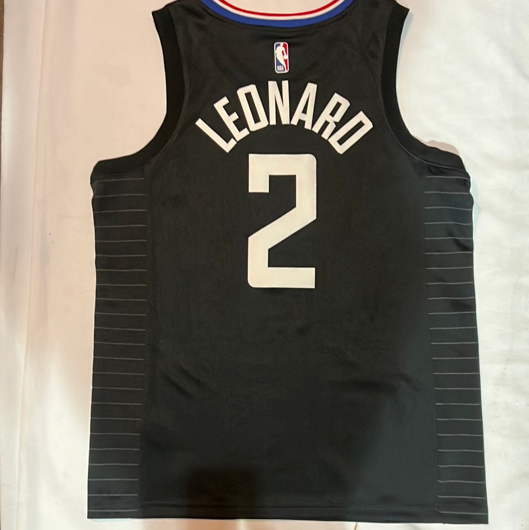 Los Angeles Clippers NBA Nike Dri-Fit Men Authentic #2 Leonard Black Swingman Jersey