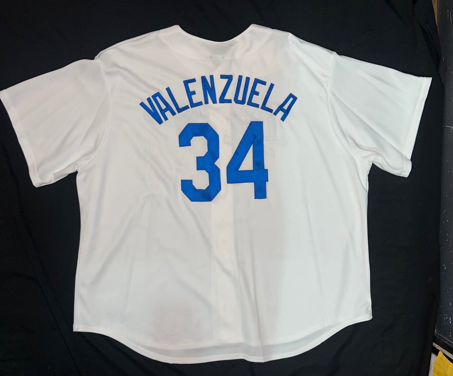 Los Angeles Dodgers MLB Majestic Genuine Merchandise #34 Valenzuela Big & Tall White Men Jersey