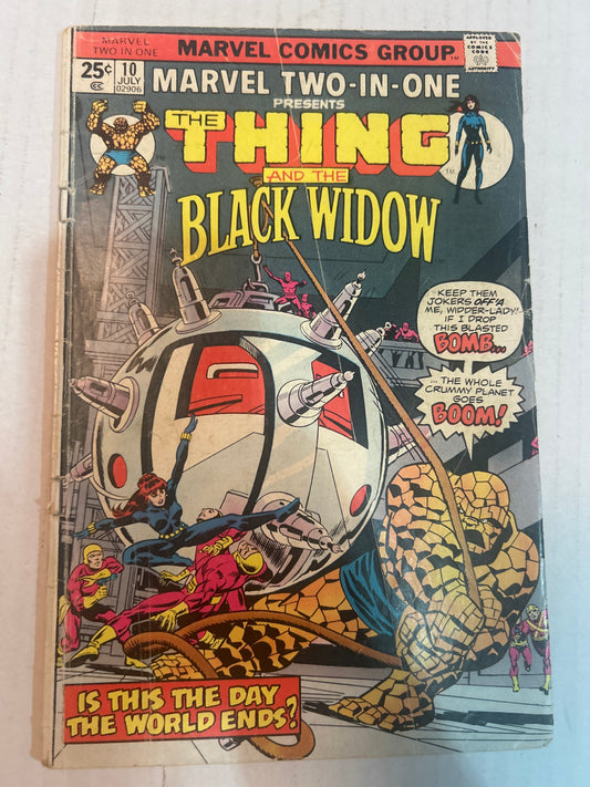 The Thing and The Black Widow Marvel Two-In-One by Marvel Comics Group "Is This the Day The World Ends?' # 10 Comic Book